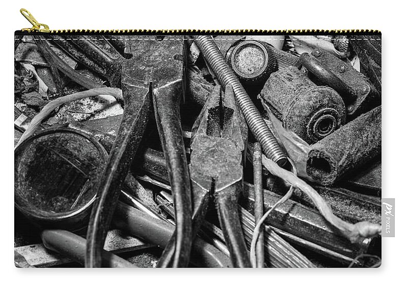 Archetecture Structure Zip Pouch featuring the photograph Memorable Junk Drawer #2 by Dennis Dame