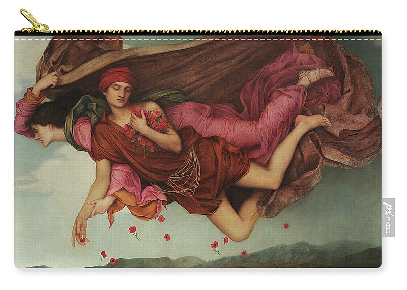 Magic Zip Pouch featuring the painting Night and Sleep, 1878 #1 by Evelyn De Morgan