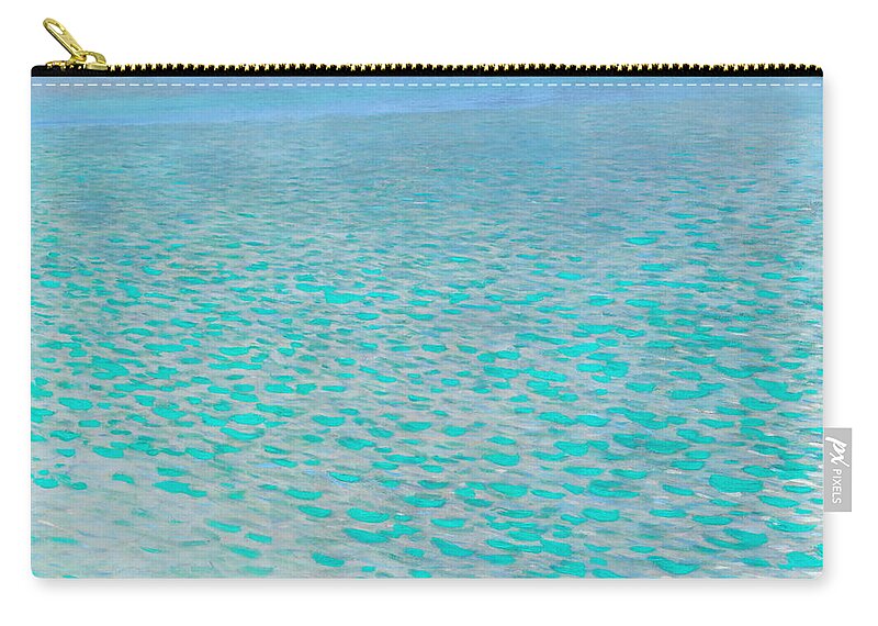 On Lake Attersee Zip Pouch featuring the painting On Lake Attersee #2 by Gustav Klimt