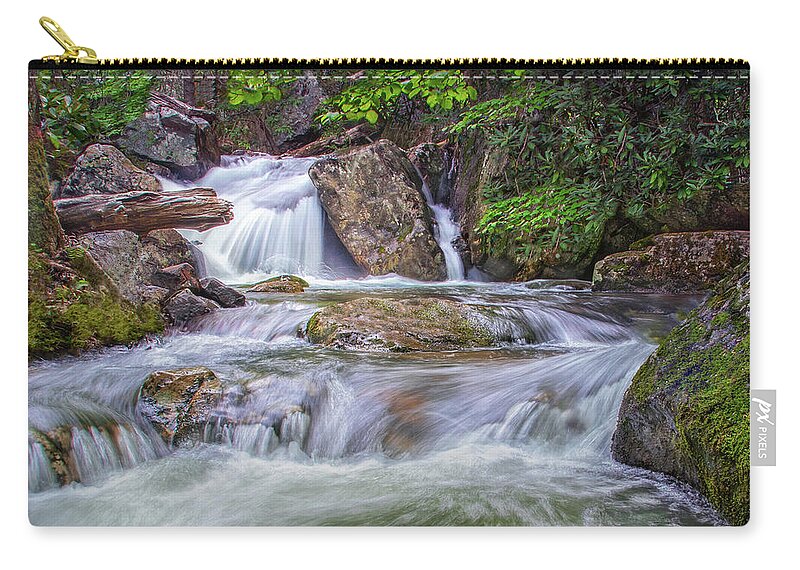 Cascade Falls Zip Pouch featuring the photograph On The Trail To Cascade Falls #2 by James Woody