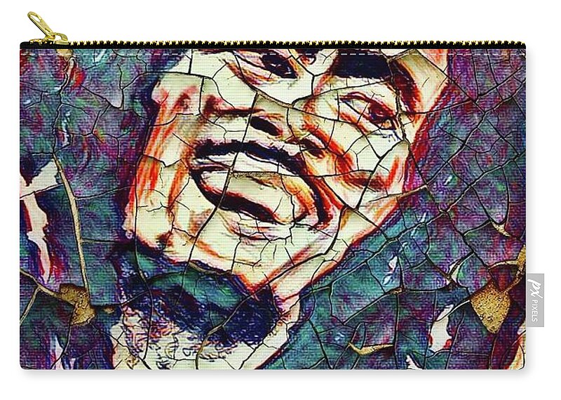  Carry-all Pouch featuring the mixed media One Love by Angie ONeal