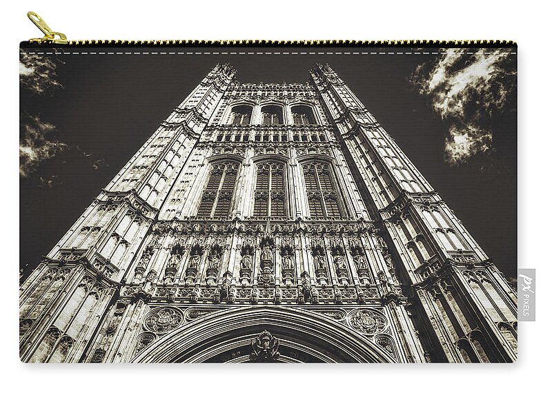 Palace Of Westminster Zip Pouch featuring the photograph Palace of Westminster #2 by Gary Todd