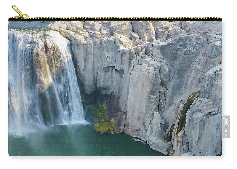 Waterfall Zip Pouch featuring the photograph Shoshone Falls #2 by Bonnie Bruno