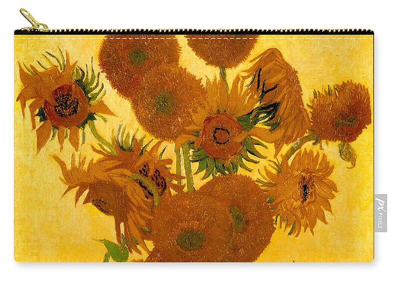 Van Gogh Carry-all Pouch featuring the painting Sunflowers 1888 by Vincent van Gogh