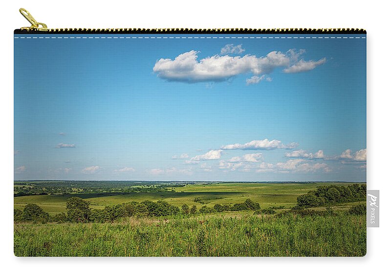 Horizontal Zip Pouch featuring the photograph Tallgrass Prairie Preserve #2 by Doug Long
