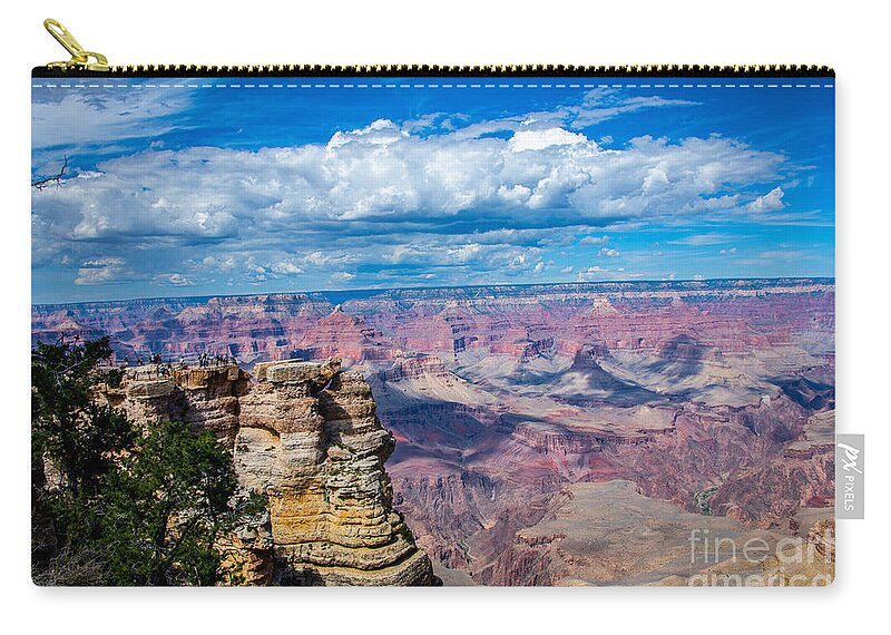 The Grand Canyon South Rim Carry-all Pouch featuring the digital art The Grand Canyon South Rim by Tammy Keyes