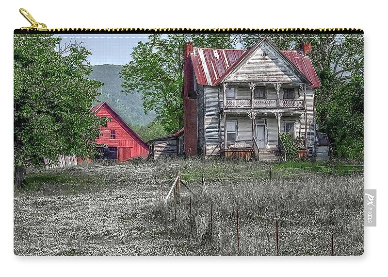 Farm Zip Pouch featuring the photograph The Old Homeplace #1 by Randall Dill