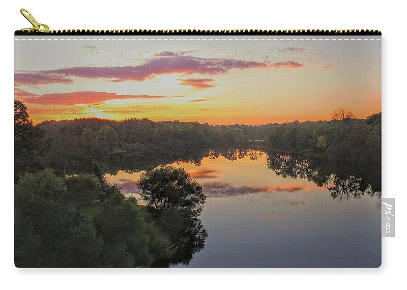  Zip Pouch featuring the photograph Tinkers Creek Park Sunset #2 by Brad Nellis