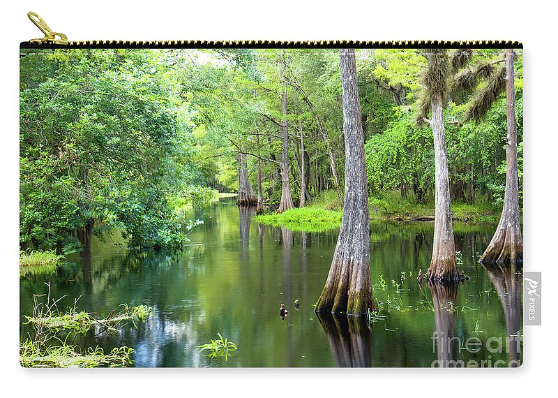 Photographs Zip Pouch featuring the photograph Tropical River 3 by Felix Lai