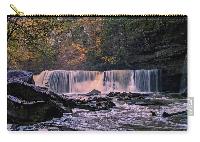 Bedford Reservation Carry-all Pouch featuring the photograph Great Falls by Brad Nellis