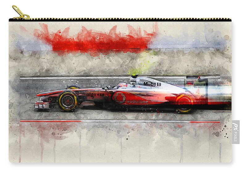 Formula 1 Carry-all Pouch featuring the digital art 2011 McLaren F1 by Geir Rosset
