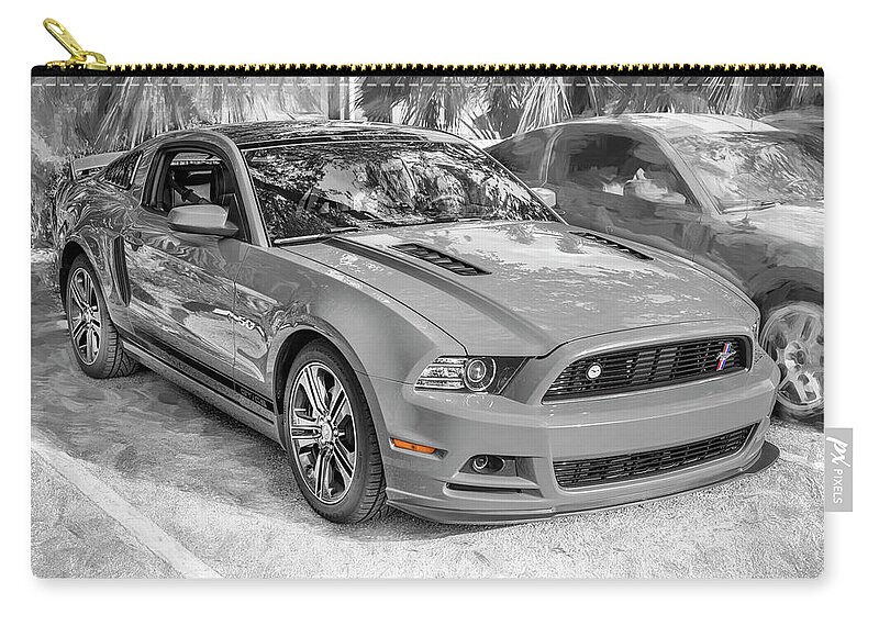 2013 Red Ford Mustang Gt 5.0 Cs California Special Zip Pouch featuring the photograph 2013 Red Ford Mustang GT 5 0 CS California Special X109 by Rich Franco