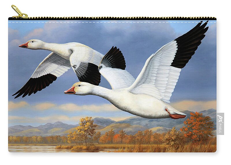 2016 California Duck Stamp Zip Pouch featuring the painting 2016 California Duck Stamp by Guy Crittenden