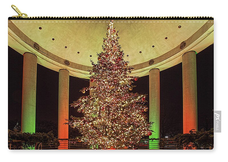 Christmas Zip Pouch featuring the photograph 2019 Canadian Christmas by Erika Fawcett