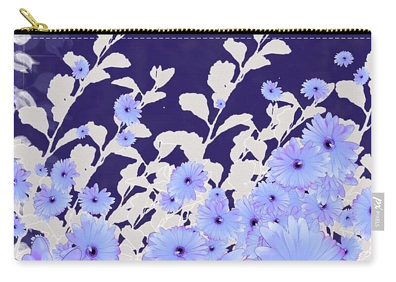 2020 Zip Pouch featuring the digital art 2020 Dark Blue Color of the Year Gift Idea by Delynn Addams
