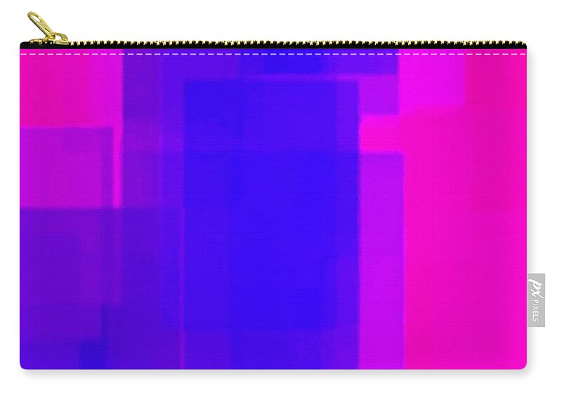 2020 Zip Pouch featuring the digital art 2020 Pink and Blue Family Union Color of the Year by Delynn Addams