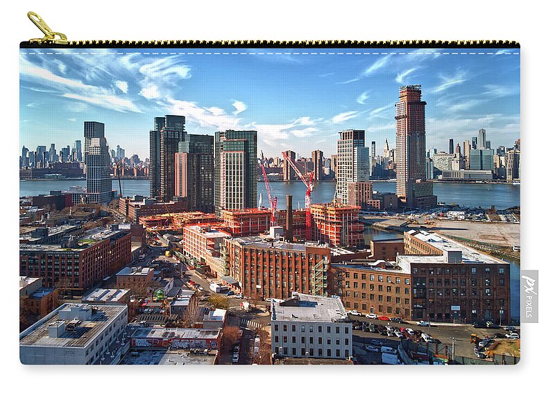Nyc Zip Pouch featuring the photograph 2021-12-14_0460 Commercial by Steve Sahm