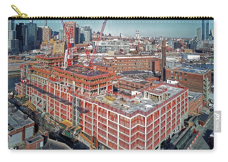 Nyc Zip Pouch featuring the photograph 2021-12-14_0463 Commercial by Steve Sahm