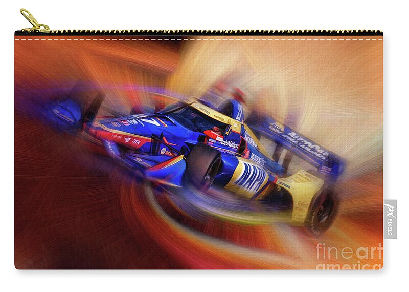 Indycar Zip Pouch featuring the photograph 2021 Indycar Alexander Rossi Andretti Autosport by Blake Richards
