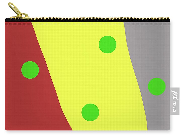 2021 Zip Pouch featuring the digital art 2021 May Color of the Month with Yellow Gray Color of the Year by Delynn Addams