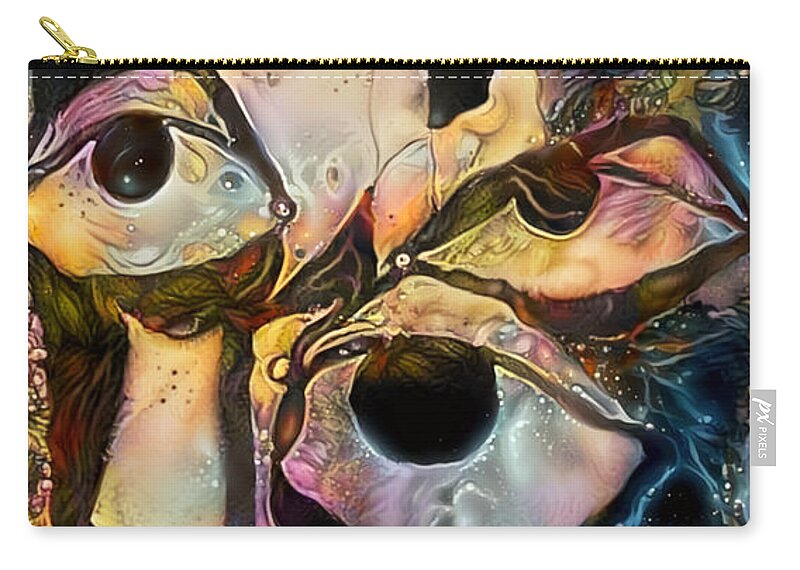 Contemporary Art Zip Pouch featuring the digital art 24 by Jeremiah Ray