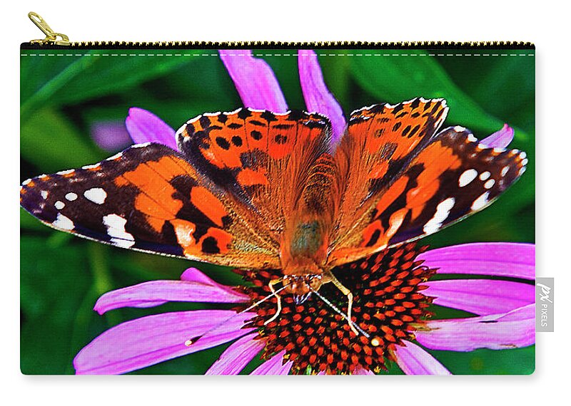 Butterfly Zip Pouch featuring the photograph 2520a by Burney Lieberman