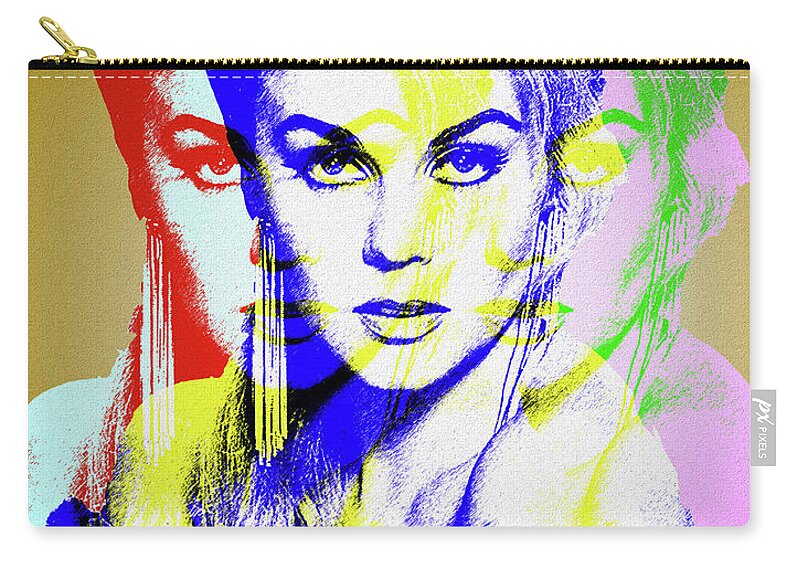 Ann Zip Pouch featuring the digital art Ann-Margret #4 by Movie World Posters