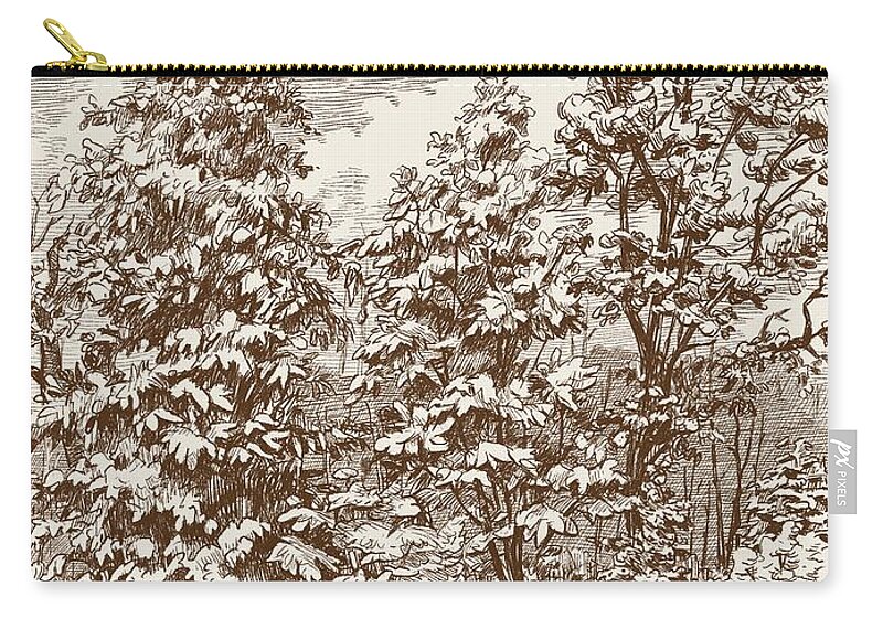 Fisherman Zip Pouch featuring the digital art 3 Graces by Don Morgan