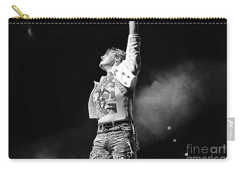 Lead Singer Zip Pouch featuring the photograph Joe Elliott - Def Leppard #3 by Concert Photos