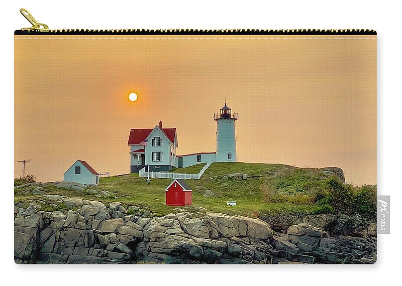  Zip Pouch featuring the photograph Nubble #3 by John Gisis