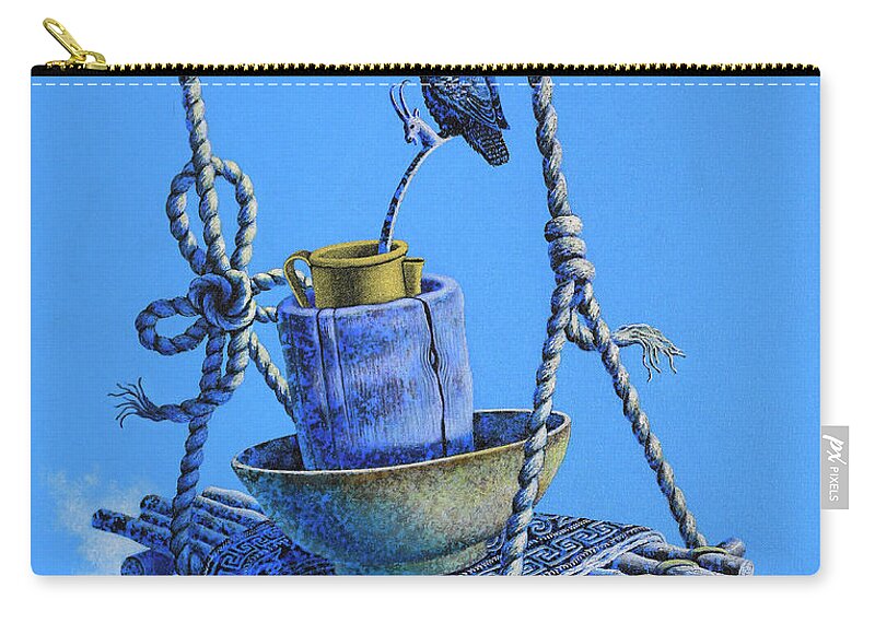 Oil On Canvas Carry-all Pouch featuring the painting Traditional by Oilan Janatkhaan