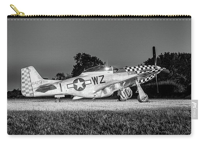 North American P 51 Mustang Zip Pouch featuring the photograph P-51D Mustang Contrary Mary #3 by Airpower Art