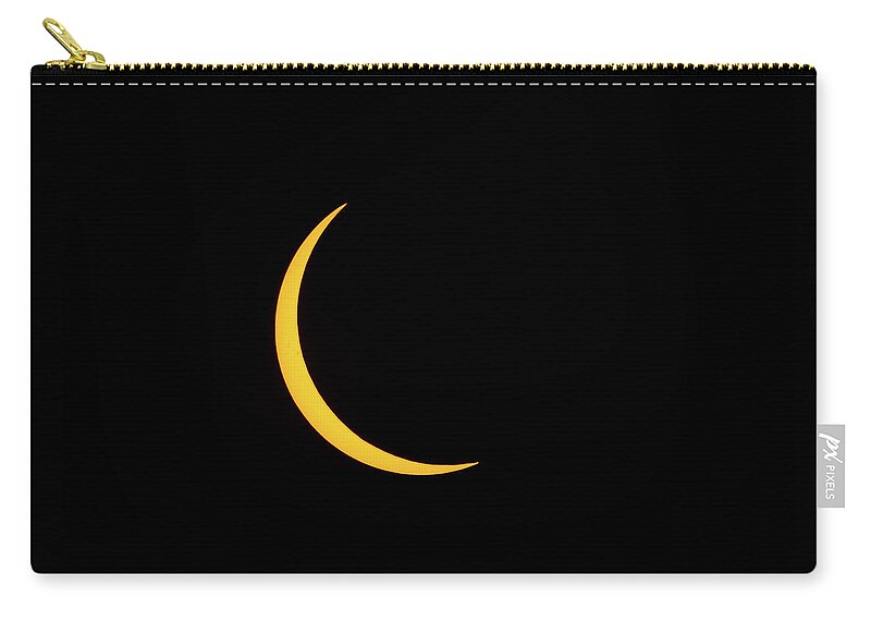 Solar Eclipse Zip Pouch featuring the photograph Partial Solar Eclipse #4 by David Beechum