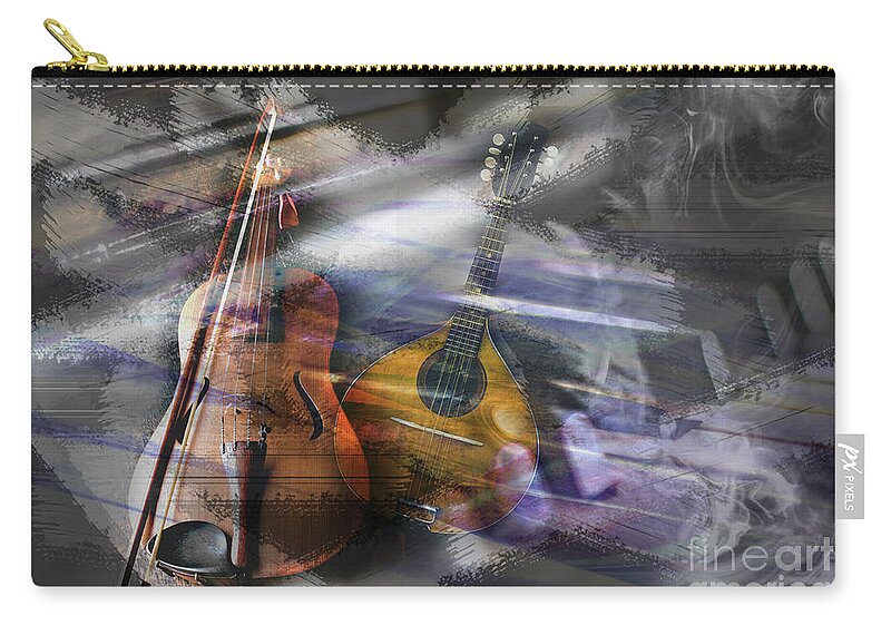 Music Zip Pouch featuring the digital art 3 Piece by Deb Nakano