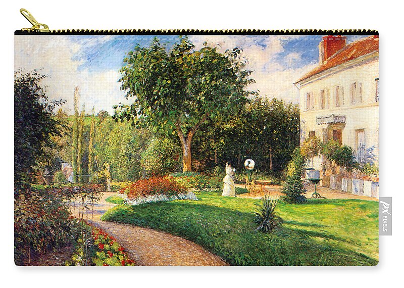 Camille Carry-all Pouch featuring the painting The Garden of Les Mathurins at Pontoise by Camille Pissarro