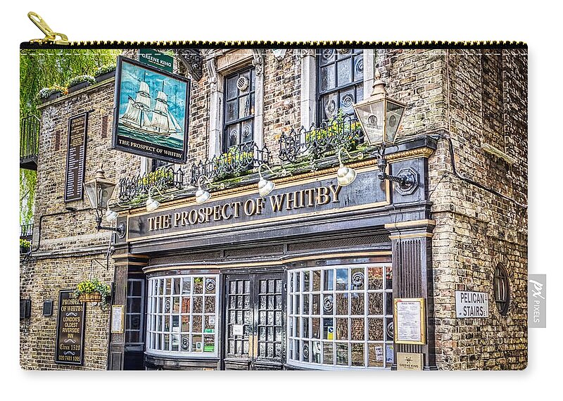 The Prospect Of Whitby Zip Pouch featuring the photograph The Prospect of Whitby #1 by Raymond Hill
