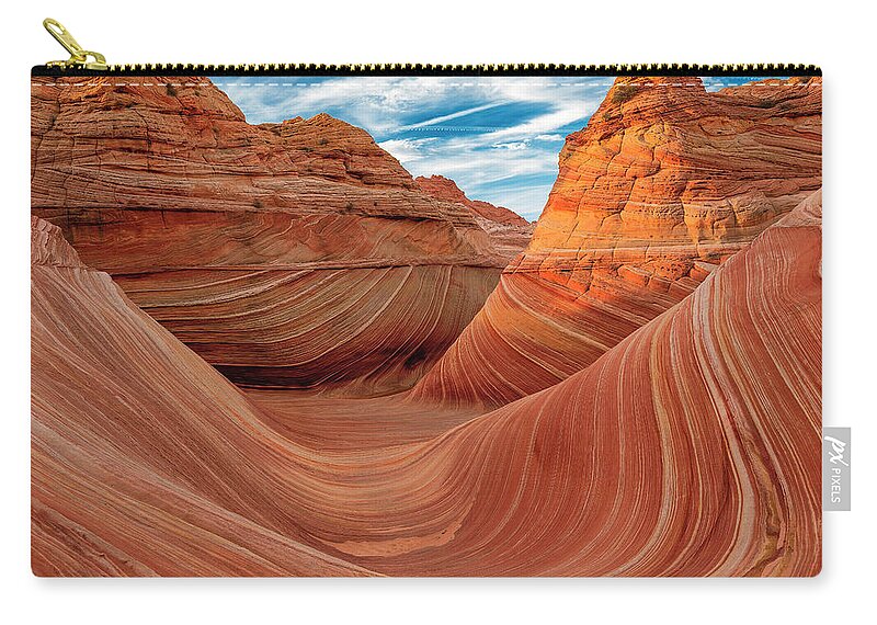 2018 Zip Pouch featuring the photograph The Wave #3 by Edgars Erglis