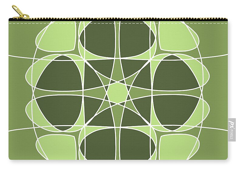 Abstract Pattern Zip Pouch featuring the digital art Turtle flower #3 by Patricia Awapara