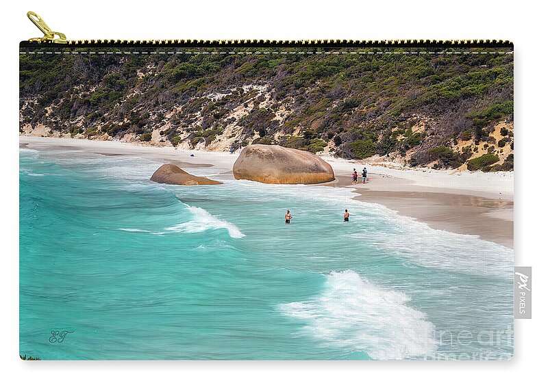 Albany Zip Pouch featuring the photograph Two People's Bay, Albany, Western Australia by Elaine Teague