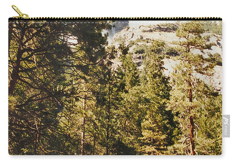Yosemite Carry-all Pouch featuring the mixed media Yosemite by Asbjorn Lonvig