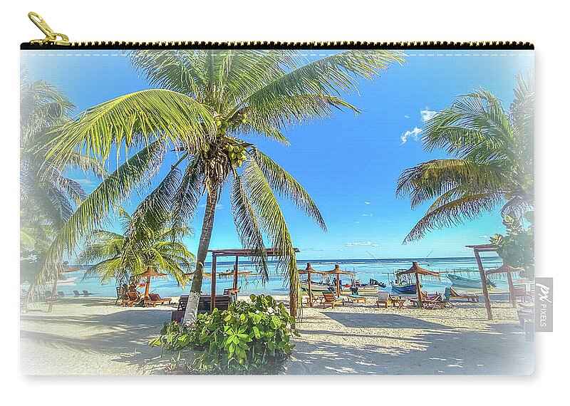 Costa Maya Mexico Zip Pouch featuring the photograph Costa Maya Mexico #30 by Paul James Bannerman