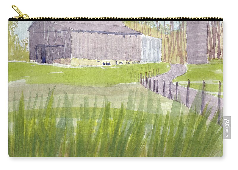 Barn Carry-all Pouch featuring the painting Barn at 3171 Davidsonville Rd by Mike Robinson