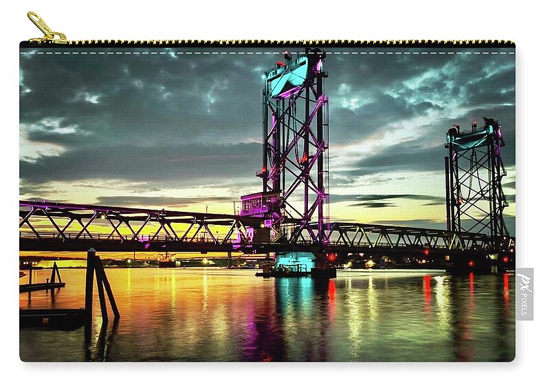  Zip Pouch featuring the photograph Portsmouth by John Gisis