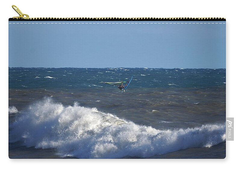 Windsurf Zip Pouch featuring the photograph Imperia. Ottobre 2018. #4 by Marco Cattaruzzi