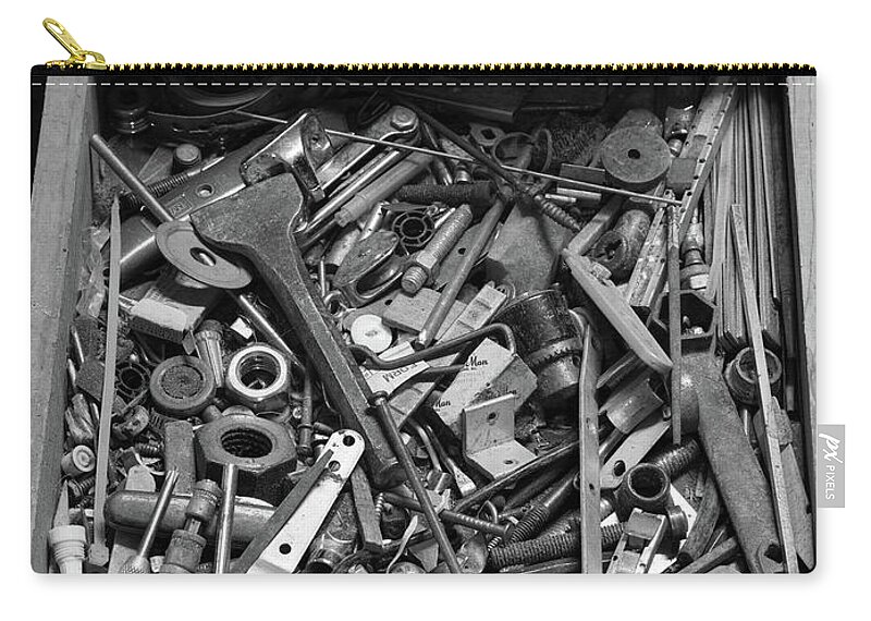 Archetecture Structure Zip Pouch featuring the photograph Memorable Junk Drawer #4 by Dennis Dame