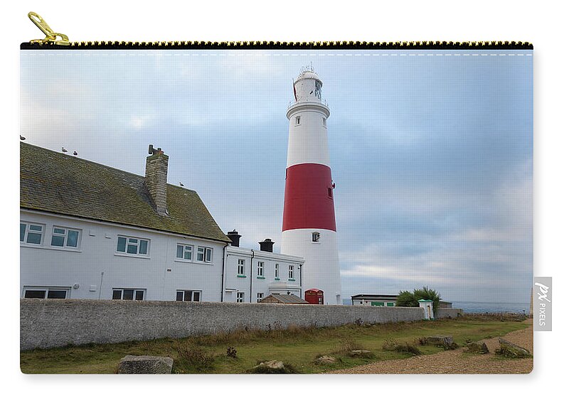 Portland Zip Pouch featuring the photograph Morning at Portland Bill Lighthouse #4 by Ian Middleton