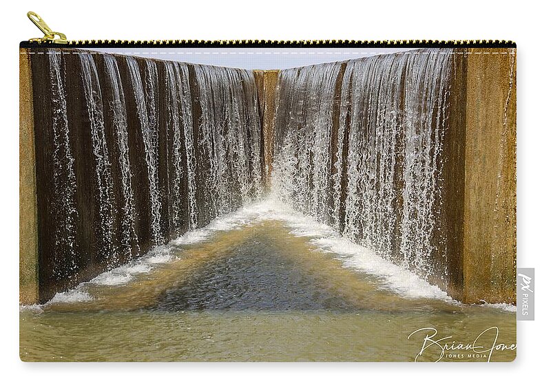  Zip Pouch featuring the photograph Spillway #4 by Brian Jones