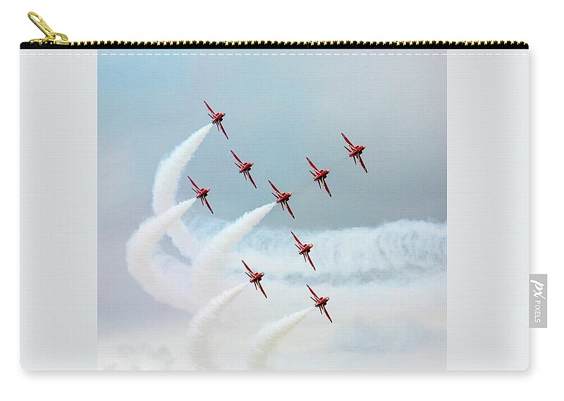 2017 Zip Pouch featuring the photograph The Red Arrows #4 by Gordon James
