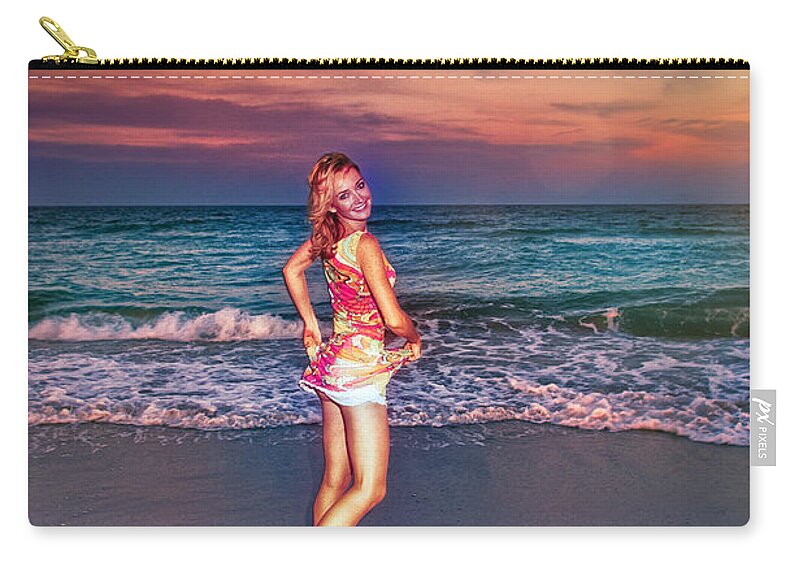 Collector Gallery Zip Pouch featuring the photograph 4134 Suzy Mae Love Affair Delray Beach IVCXXXIV by Amyn Nasser