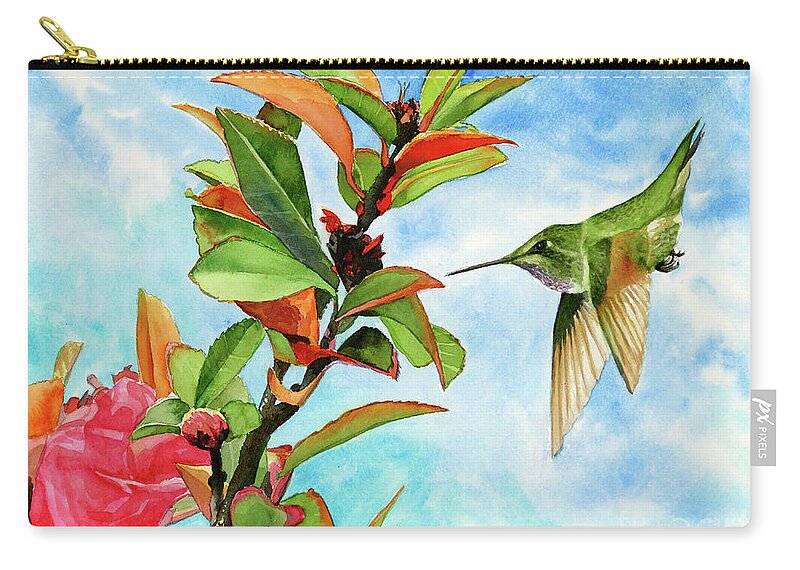 Placer Arts Zip Pouch featuring the painting #434 Flight #434 by William Lum